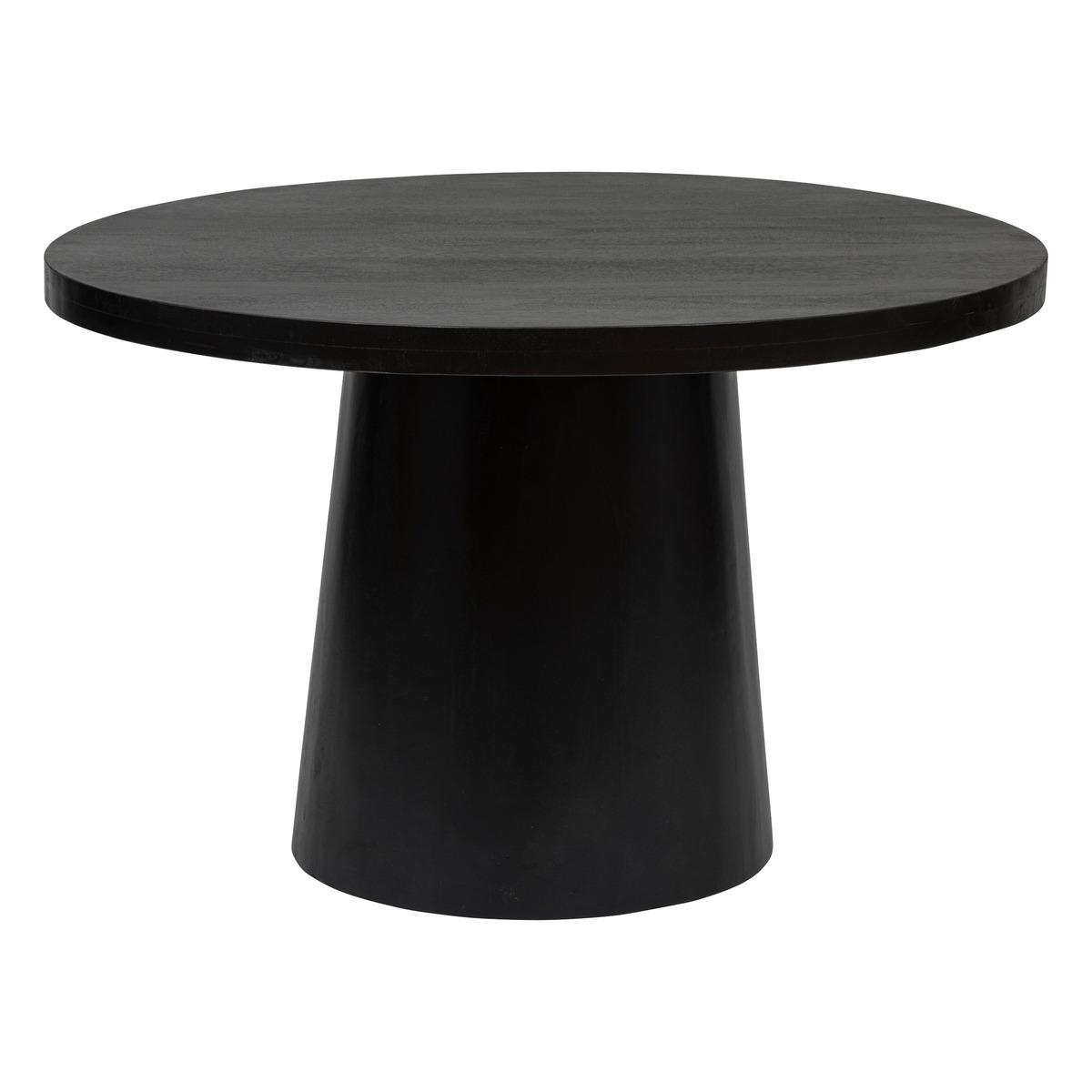 Table à manger "Koré" en manguier noir, Ø 120 cm